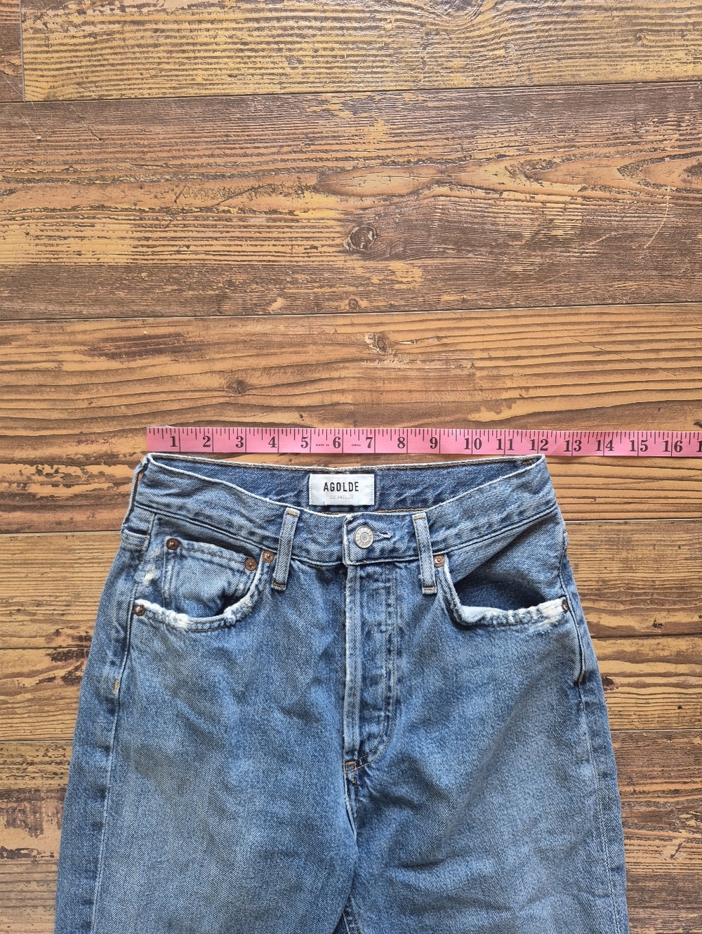 Agolde High Rise Riley Crop Jeans Size 24 - Picture 4 of 8